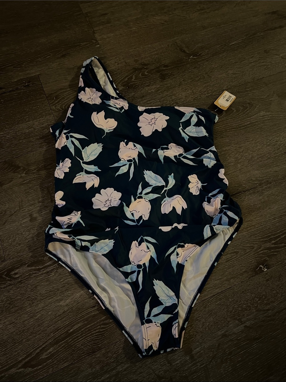 Woman’s Navy Floral One-Piece Swimsuit xl